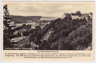 Postkarte -Schloß Sachsenburg- Gauführerinnenschule